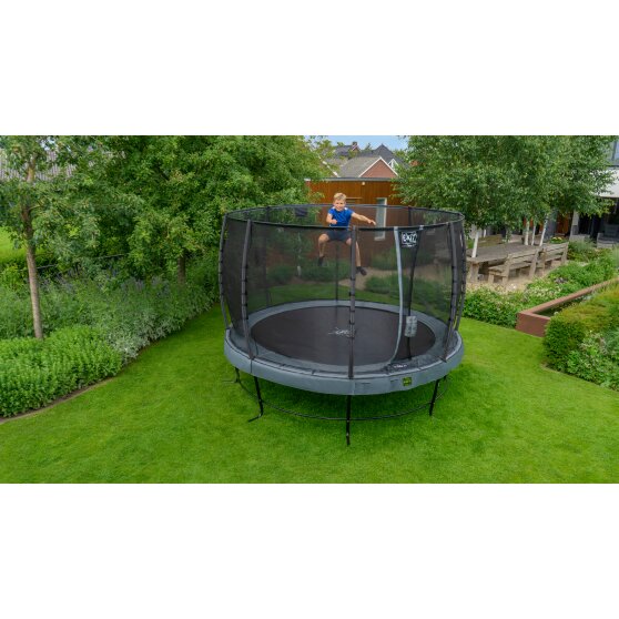 EXIT Elegant Premium trampoline ø253cm met Deluxe veiligheidsnet - grijs