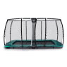 EXIT Supreme groundlevel trampoline 244x427cm met veiligheidsnet - groen