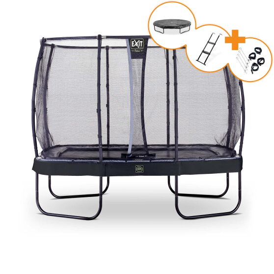 EXIT Elegant Premium trampoline complete set 214x366cm - zwart