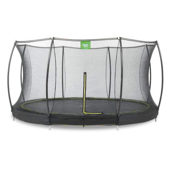 EXIT Silhouette inground trampoline ø427cm met veiligheidsnet - zwart