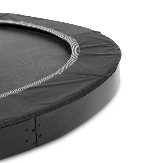 EXIT InTerra groundlevel sports trampoline ø427cm - zwart