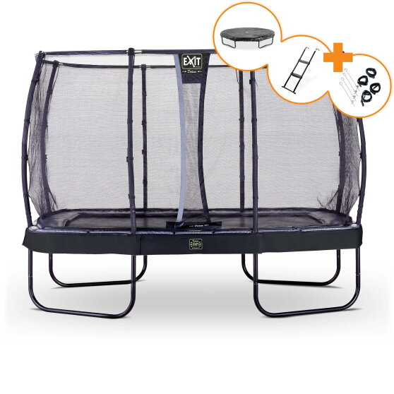 EXIT Elegant Premium trampoline complete set 244x427cm - zwart