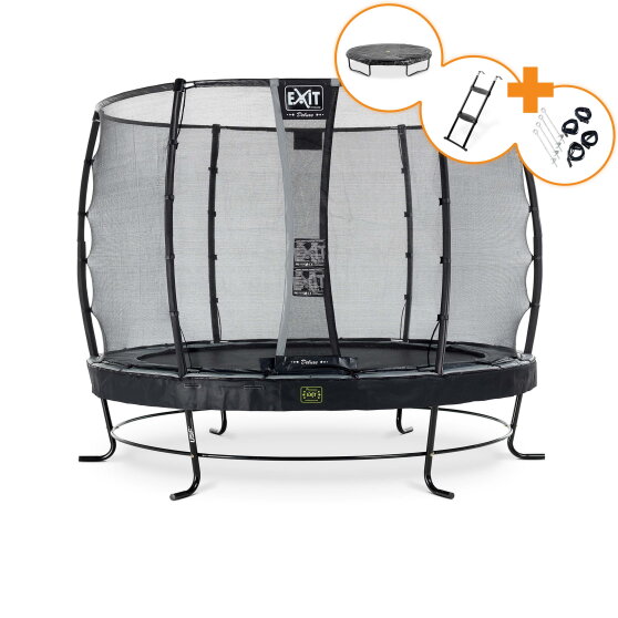 EXIT Elegant Premium trampoline complete set ø305cm - zwart