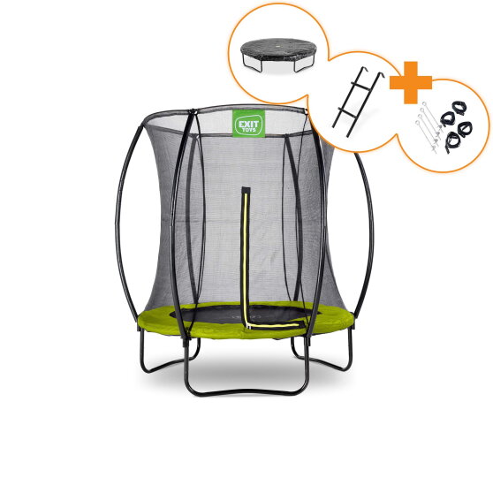 EXIT Silhouette trampoline ø183cm - groen + gratis accessoire set