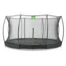 EXIT Silhouette inground trampoline ø427cm met veiligheidsnet - zwart