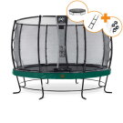 EXIT Elegant Premium trampoline complete set ø366cm - groen
