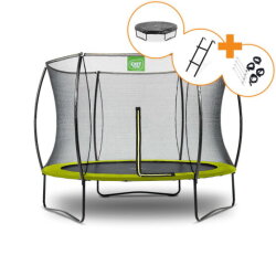 EXIT Silhouette trampoline ø244cm - groen + gratis accessoire set