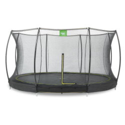 EXIT Silhouette inground trampoline ø427cm met veiligheidsnet - zwart