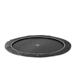 EXIT InTerra groundlevel sports trampoline ø427cm - zwart