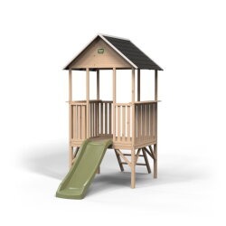EXIT Panorama 300 houten speelhuis met glijbaan
