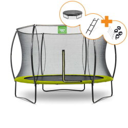 EXIT Silhouette trampoline ø305cm - groen + gratis accessoire set
