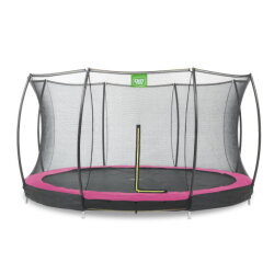 EXIT Silhouette inground trampoline ø366cm met veiligheidsnet - roze