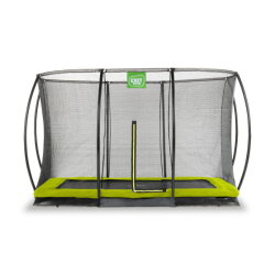 EXIT Silhouette inground trampoline 214x305cm met veiligheidsnet - groen
